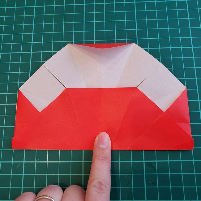 折り紙のバラ 平面で難しい花の折り方作り方②折り筋(2)