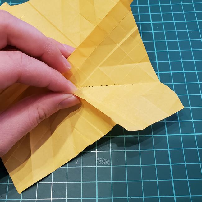 薔薇の折り紙 立体で難しい折り方作り方③巻き方(3)