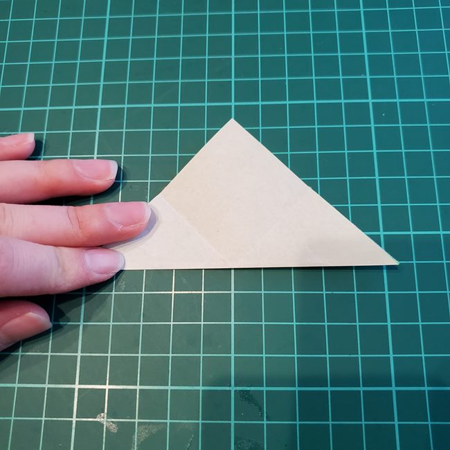 折り紙でバラの葉を平面でつくる折り方作り方(6)