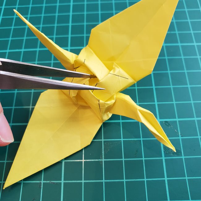 薔薇鶴の折り方作り方③鶴の形(18)