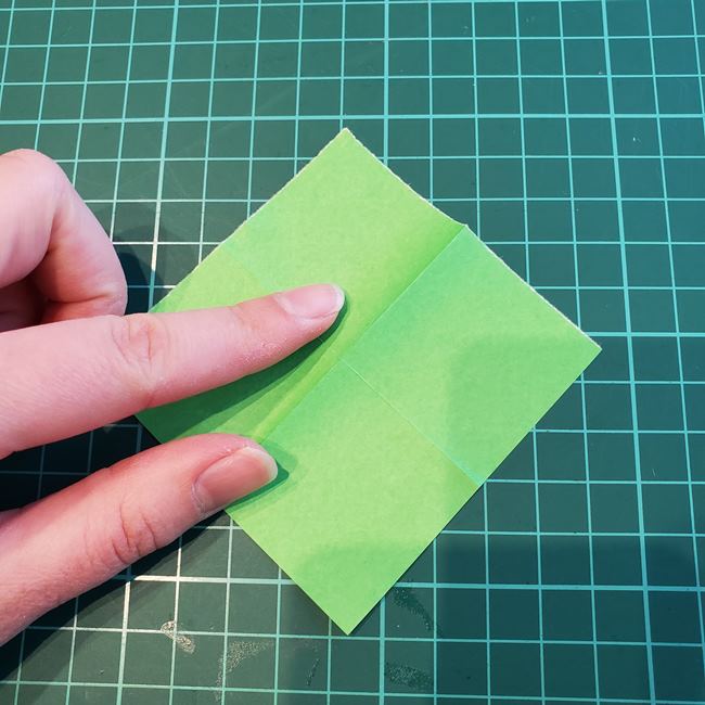 折り紙でバラの葉を平面でつくる折り方作り方(5)