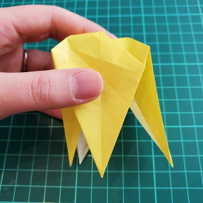薔薇鶴の折り方作り方③鶴の形(7)