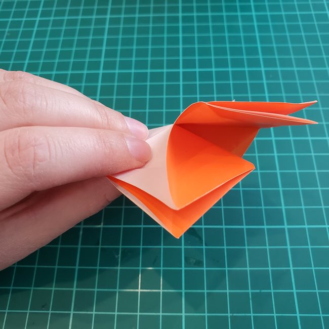 折り紙 ローズの折り方（簡単・立体的）②バラの形(22)