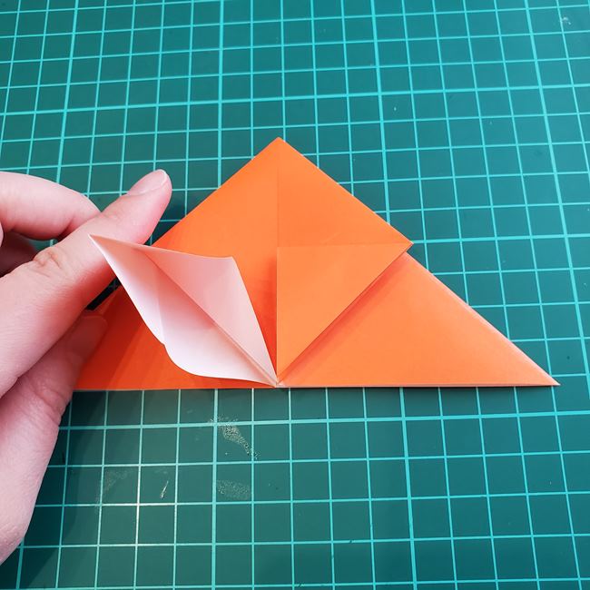 折り紙 ローズの折り方（簡単・立体的）②バラの形(4)