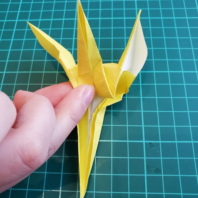 薔薇鶴の折り方作り方③鶴の形(13)