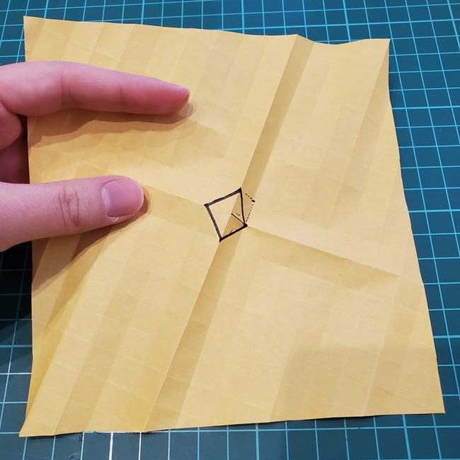 薔薇の折り紙 立体で難しい折り方作り方②基本の形(3)