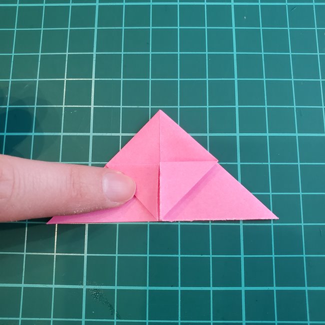 折り紙の指輪 バラの折り方作り方①薔薇(12)