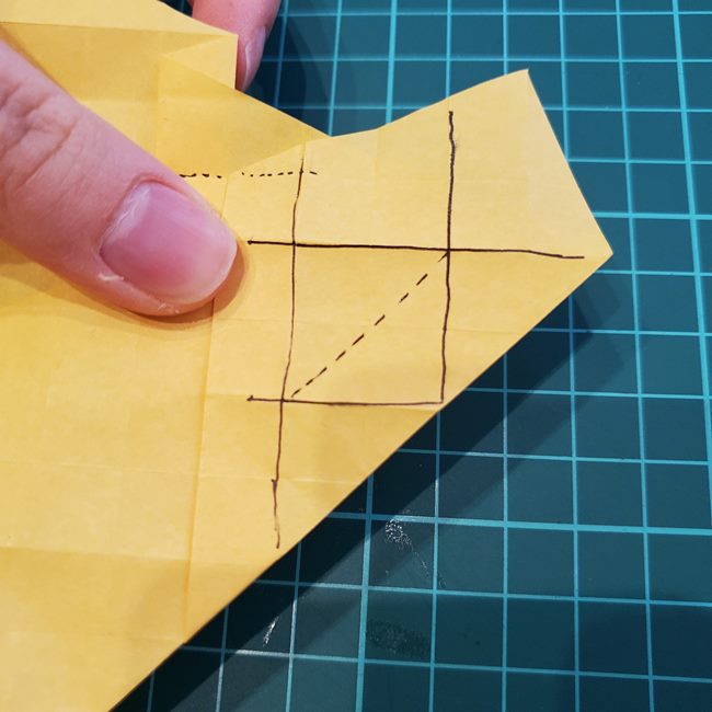 薔薇の折り紙 立体で難しい折り方作り方②基本の形(19)