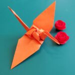 薔薇バラ鶴の折り方作り方｜折り紙で立体的にお花の折り鶴を手作り！