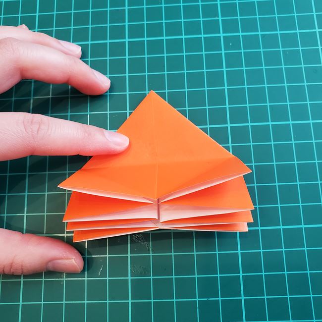 折り紙 ローズの折り方（簡単・立体的）②バラの形(12)