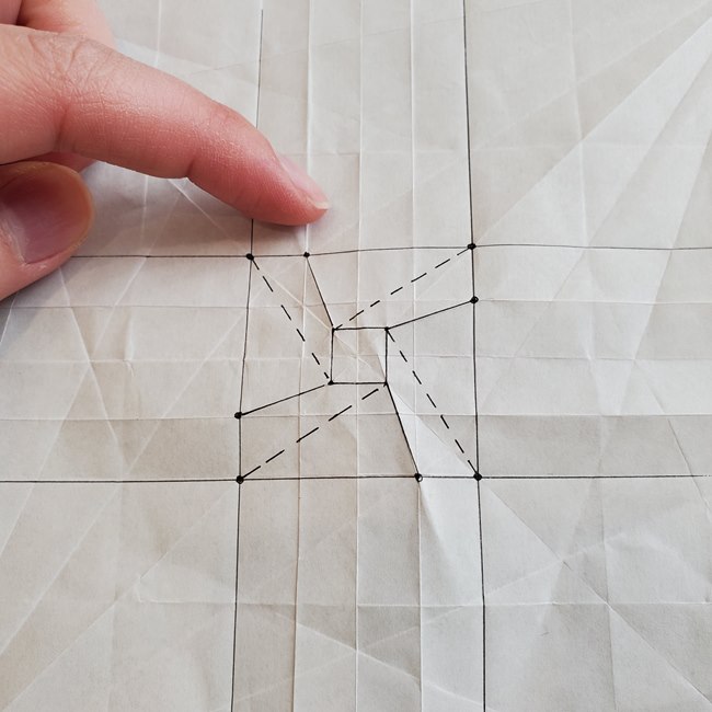 薔薇鶴の折り方作り方②基本の形(19)