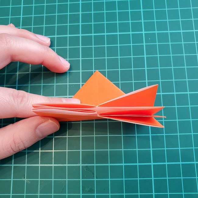 折り紙 ローズの折り方（簡単・立体的）②バラの形(13)