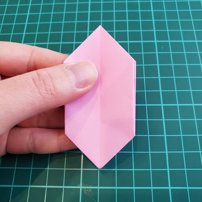 バラを折り紙3枚で立体的に作る折り方作り方①花びら1(17)