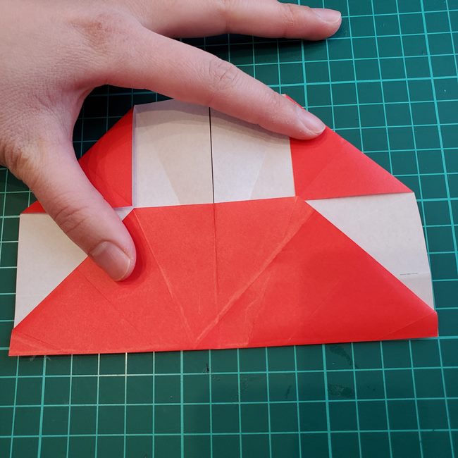 折り紙のバラ 平面で難しい花の折り方作り方②折り筋(5)