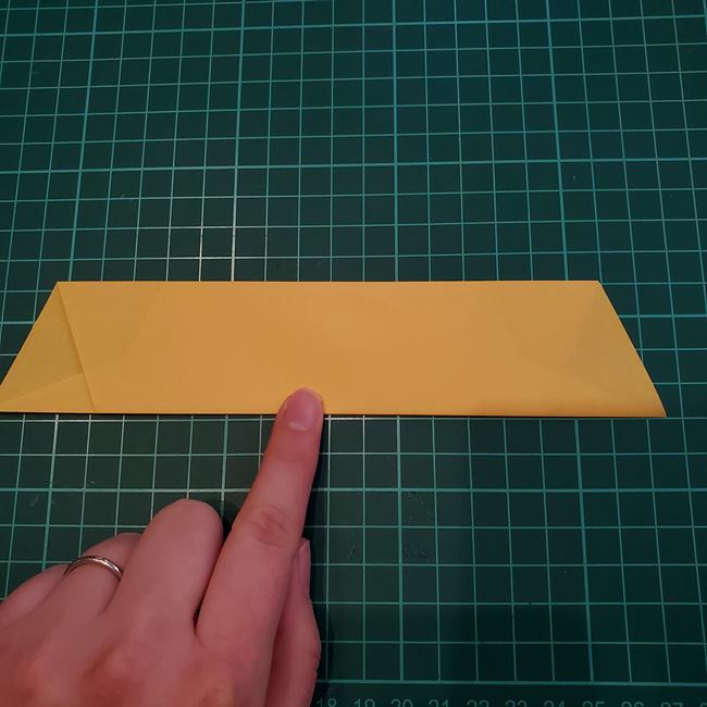 薔薇の折り紙 立体で難しい折り方作り方①折り筋(8)