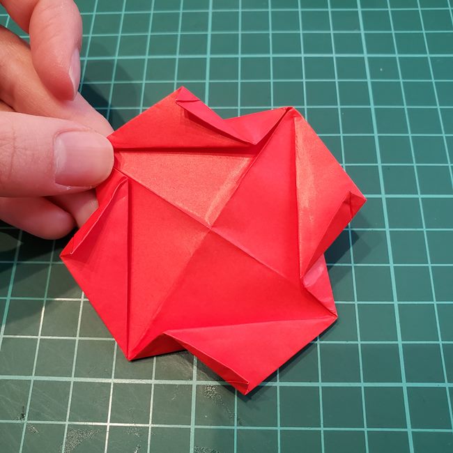 折り紙のメダル バラ（薔薇）の折り方作り方(19)