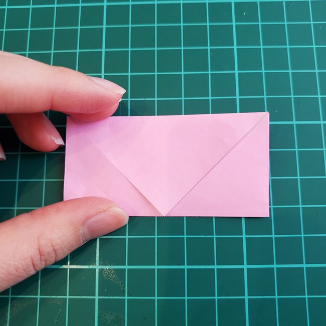 バラを折り紙3枚で立体的に作る折り方作り方②花びら2(8)