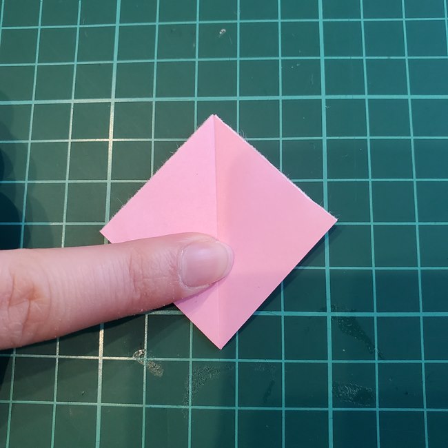 折り紙 バラのつぼみの折り方作り方①基本(13)