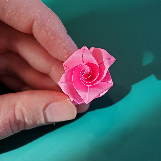折り紙の指輪 バラの折り方作り方②完成(7)