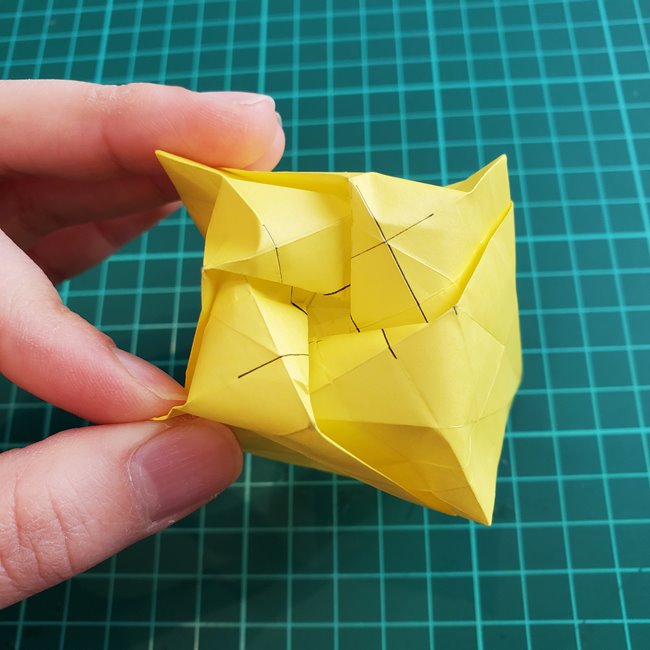 薔薇鶴の折り方作り方③鶴の形(6)