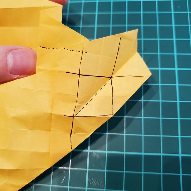 薔薇の折り紙 立体で難しい折り方作り方②基本の形(22)