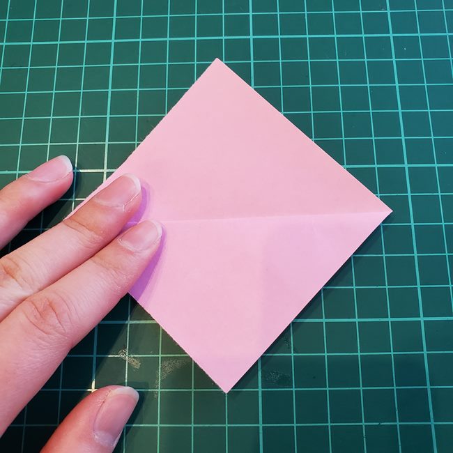 折り紙 バラのつぼみの折り方作り方①基本(3)