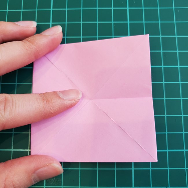 バラを折り紙3枚で立体的に作る折り方作り方②花びら2(9)