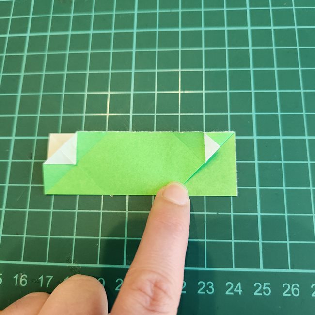 折り紙でミッフィーの指人形｜作り方折り方②体(13)