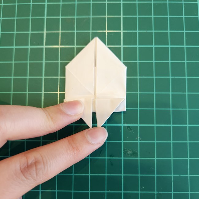 ミッフィーの折り紙 ぴょんぴょん飛ぶ折り方作り方②体(20)