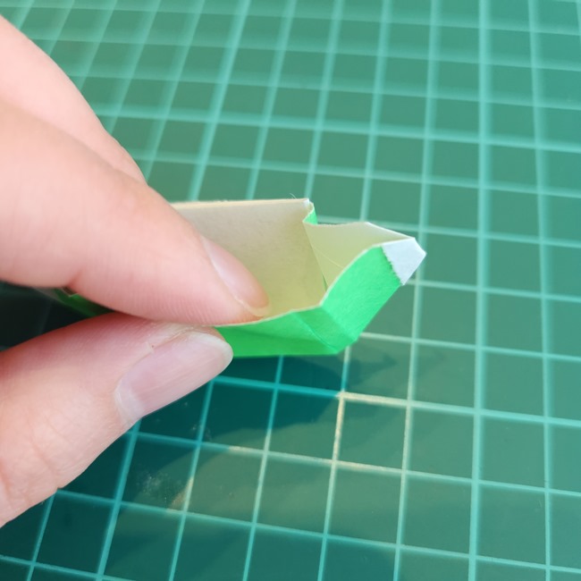 折り紙でミッフィーの指人形｜作り方折り方②体(23)