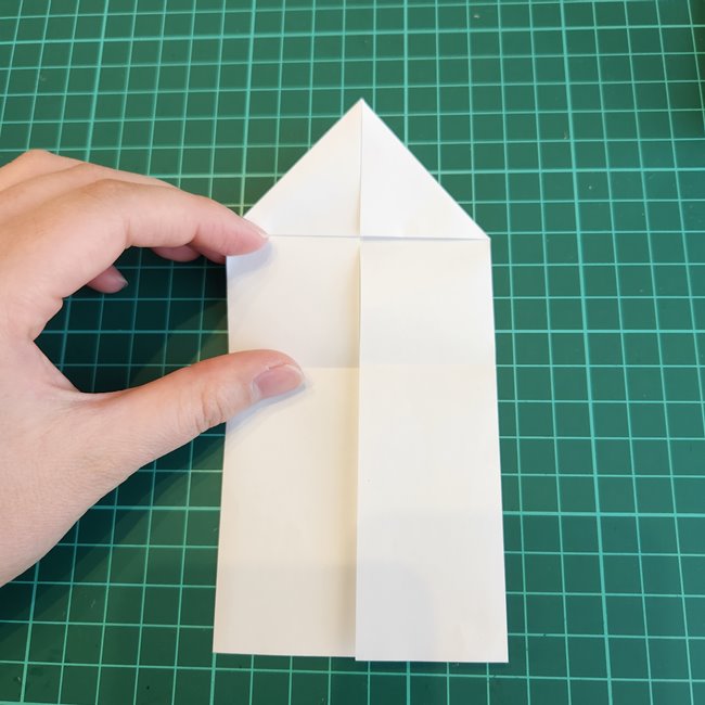 ミッフィーの折り紙 ぴょんぴょん飛ぶ折り方作り方①顔(9)