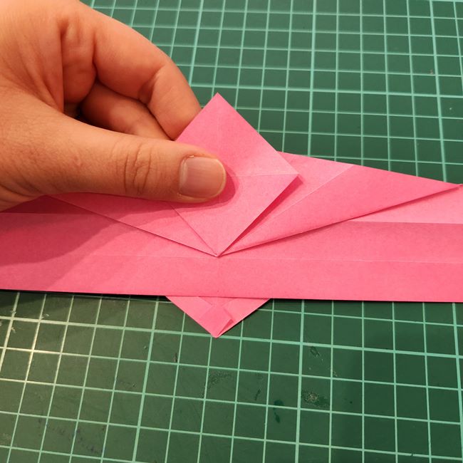 ポケモンZリング(ゼットリング)の折り紙の折り方作り方②リング後半(14)