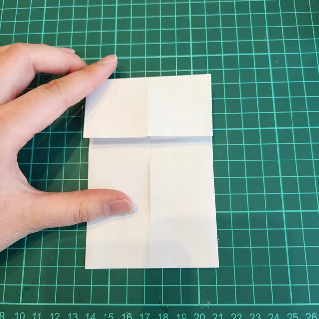 ミッフィーの折り紙 ぴょんぴょん飛ぶ折り方作り方①顔(7)