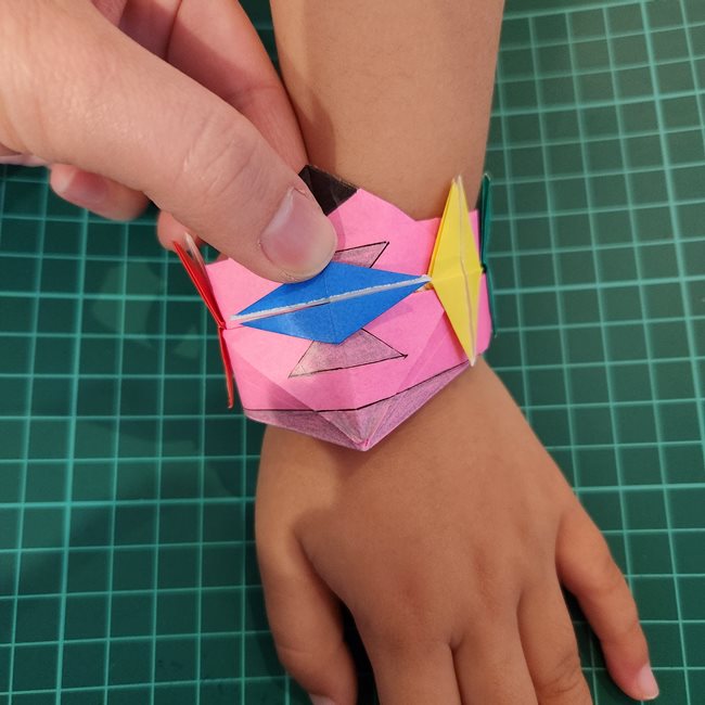 ポケモンZリング(ゼットリング)の折り紙の折り方作り方④組み合わせ(8)