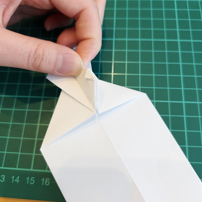 ミッフィーの折り紙 ぴょんぴょん飛ぶ折り方作り方①顔(27)