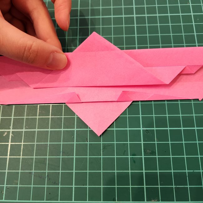 ポケモンZリング(ゼットリング)の折り紙の折り方作り方②リング後半(16)