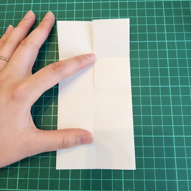 ミッフィーの折り紙 ぴょんぴょん飛ぶ折り方作り方①顔(8)