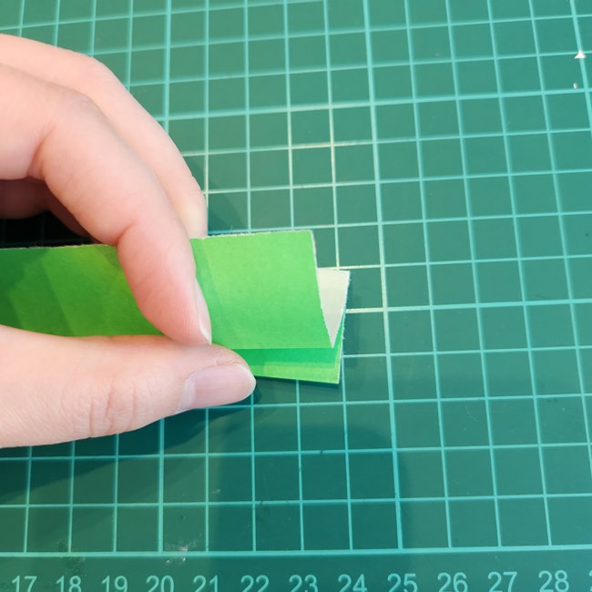 折り紙でミッフィーの指人形｜作り方折り方②体(5)