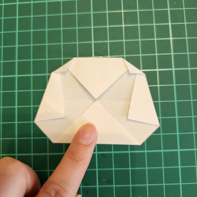ちいかわ モモンガの折り紙の折り方作り方①顔(6)