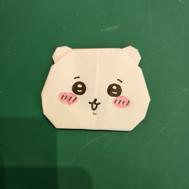 ちいかわの顔の折り紙｜簡単な折り方作り方(15)