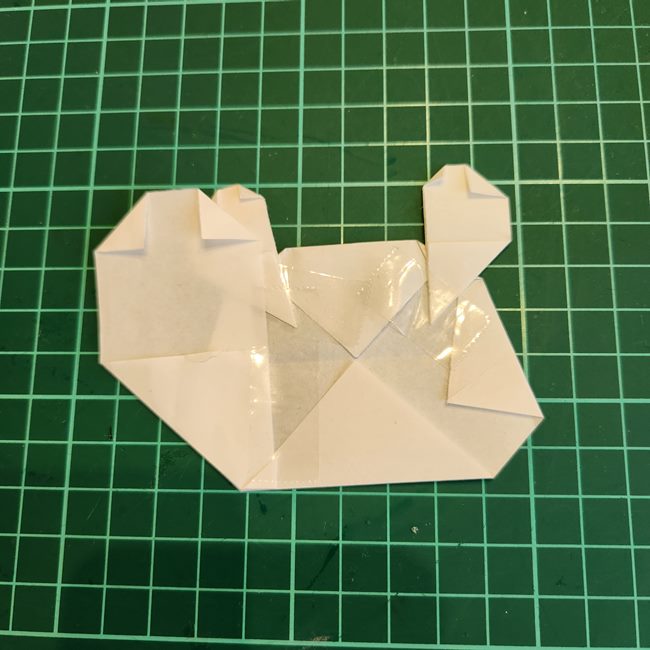ちいかわ モモンガの折り紙の折り方作り方④貼り合わせ(6)