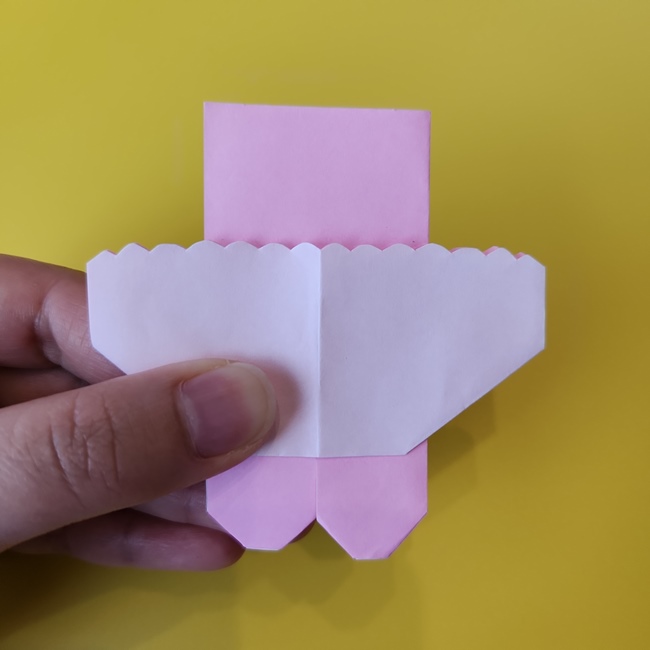 おぱんちゅうさぎの折り紙の簡単な作り方折り方③ぱんつ(7)