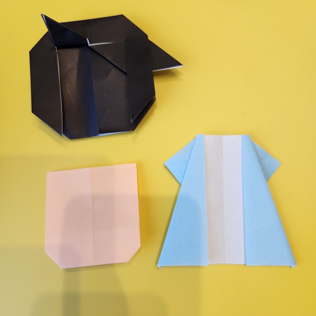 リコの折り紙 作り方折り方④貼り合わせ(1)