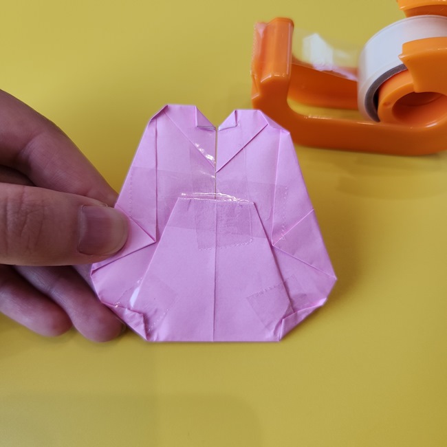 おぱんちゅうさぎの折り紙の簡単な作り方折り方①顔(15)
