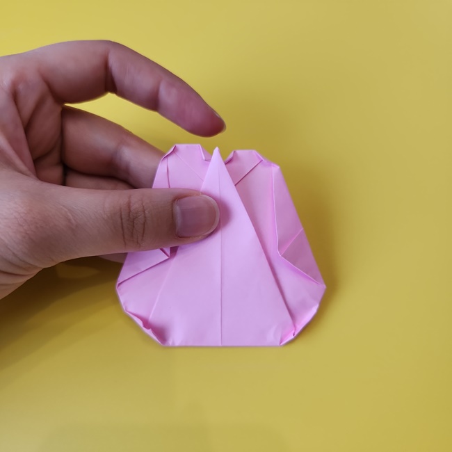 おぱんちゅうさぎの折り紙の簡単な作り方折り方①顔(13)