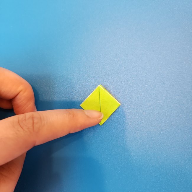 ポケモン折り紙 ニャオハの折り方作り方②頬(5)