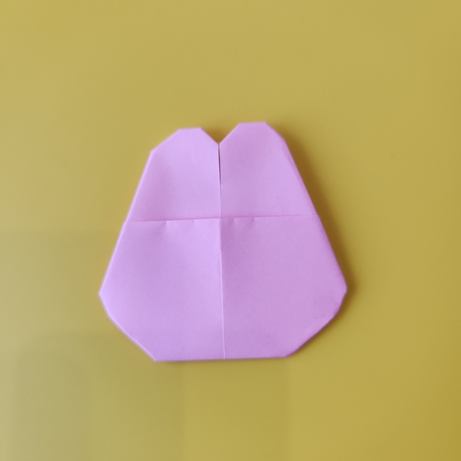 おぱんちゅうさぎの折り紙の簡単な作り方折り方①顔(16)