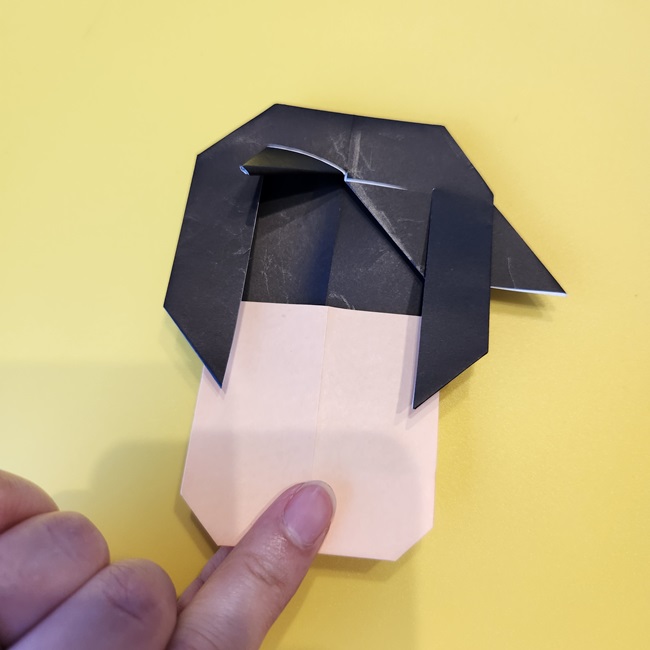 リコの折り紙 作り方折り方④貼り合わせ(2)