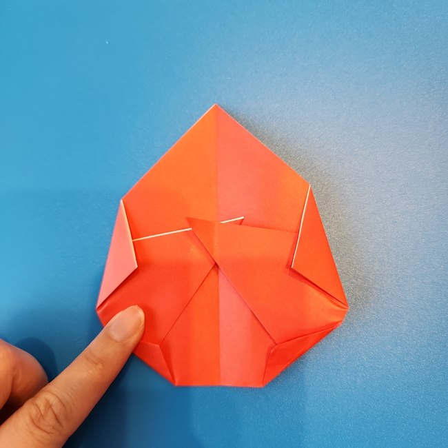 ポケモン折り紙 ホゲータの折り方作り方①顔(6)