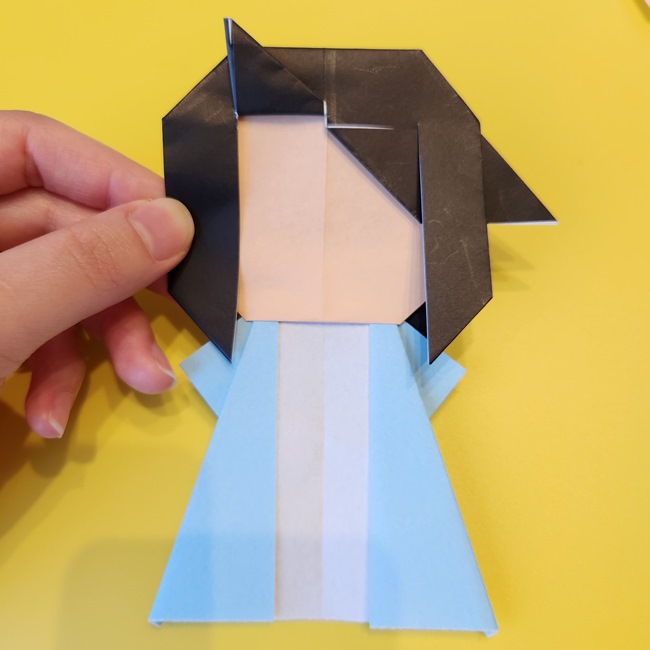 リコの折り紙 作り方折り方④貼り合わせ(3)